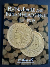 He Harris Flying Eagle Indian Head Cent Penny Coin Folder 1857-1909 Album Book