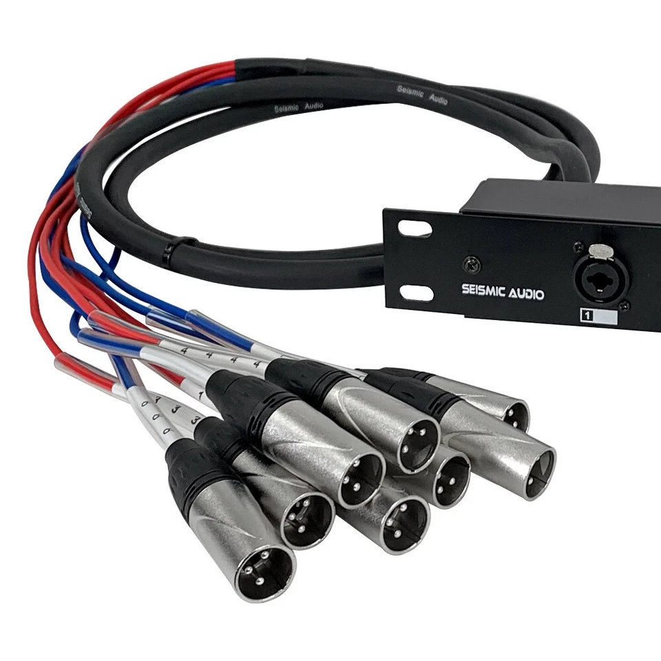 SARMSS-8x310 - 8 Channel XLR TRS Combo Splitter Snake Cable 3' & 10' XLR trunks - Image 3 of 4