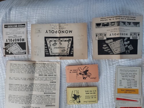 VINTAGE Monopoly 1935 Wood Pieces Parker Brothers Finance No Board - Picture 6 of 13
