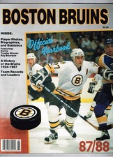 1987-88 NHL Boston Bruins Yearbook Ice Hockey Ray Bourque
