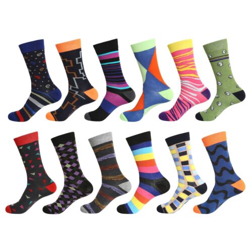 Herren Anzugsocken Funky Mode Freizeit Baumwolle 12 Paar Größe 10-13 - Bild 18 von 20