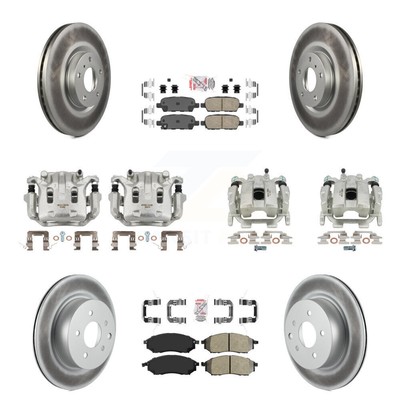Brake Caliper Coat Rotor Semi-Metallic Ceramic Pad Front Rear Kit (10Pc) For M35