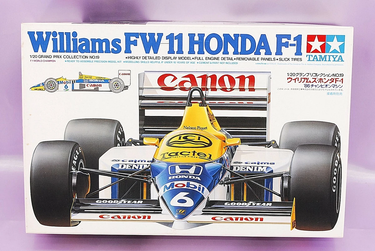 Tamiya 1/20 Williams FW11 HONDA F1 Car Nigel Mansell,Nelson Piquet #20019 NEW