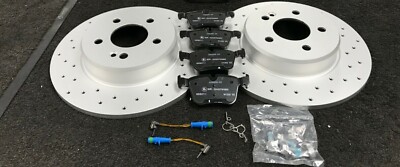 E-CLASS E220 CDI AMG SPORT BRAKE DISCS CROSS DRILLED BRAKE PADS REAR