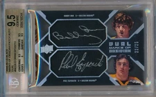 BOBBY ORR Phil Esposito 2008-09 UD BLACK Patch Dual AUTO /25 BGS 9.5 GEM Pop 1