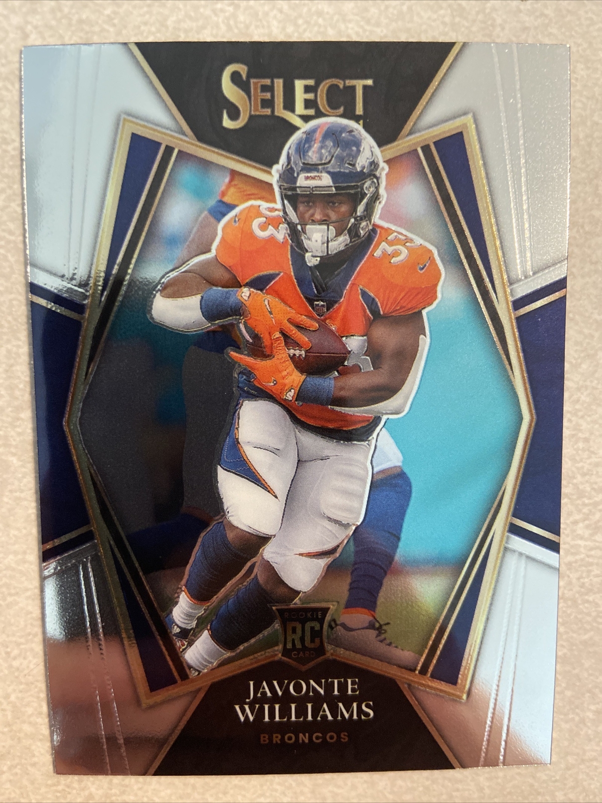 Javonte Williams - 2021 Select NFL Silver Die Cut Rookie #157 - Denver Broncos
