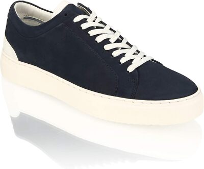 Urban X Shoes Men's Sneaker, Low Top Sneakers Fine Leather Blue 44 EU, UK  10