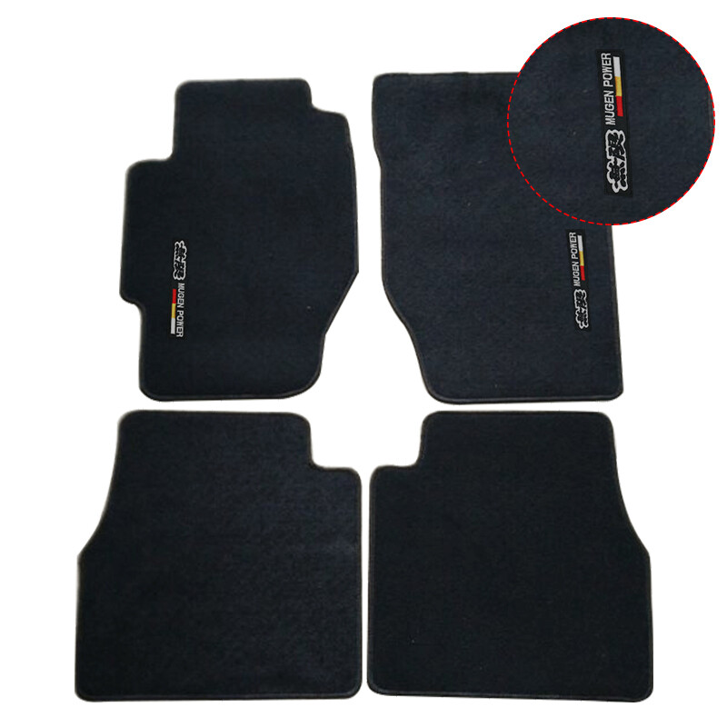 For 9802 Honda Accord Black Floor Mats Carpet Front & Rear Nylon w