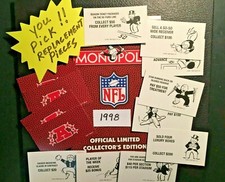 Monopoly NFL YOU PICK AFC Juego de Cartas Tarjetas de Repuesto Hasbro 1998