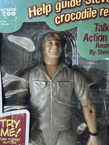 Steve Irwin Talking Action Figure Doll Wildlife Adventure Crocodile Hunter New - Picture 4 of 10
