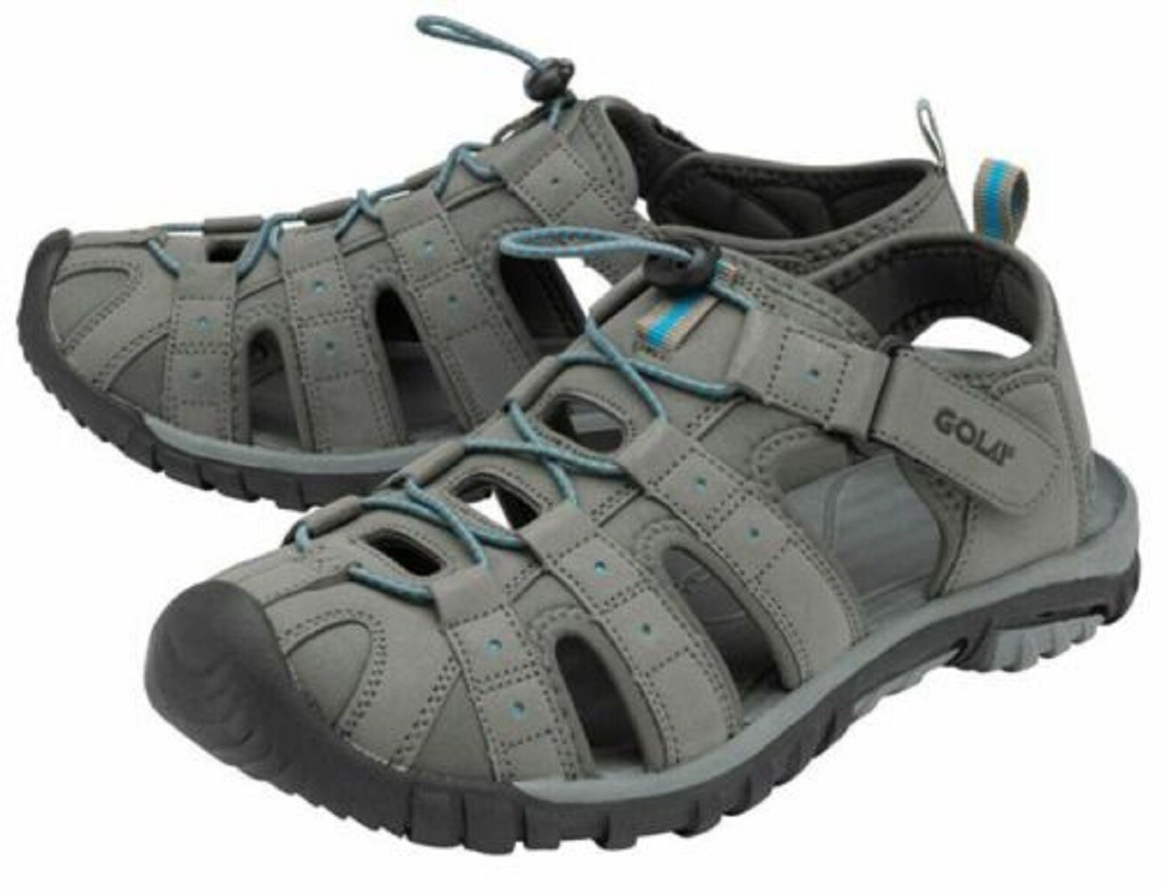 Mens Gola Walking Sandals Sports Outdoor Trekking Hiking Shoes Shingle Grey Blue eBay