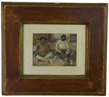 EARLY ANDREW TURNER (1944-2001) 1980’S IMPRESSIONIST PAINTING OF SEATED YOUTH