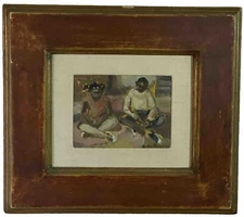 EARLY ANDREW TURNER (1944-2001) 1980’S IMPRESSIONIST PAINTING OF SEATED YOUTH