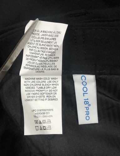 Haggar Mens Big & Tall 10.5" Inseam Shorts 50 Black Flat Front Cooling Pro NWT - Picture 9 of 9