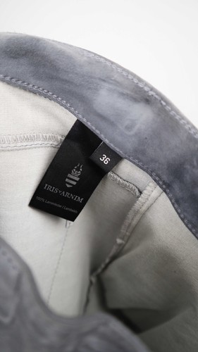 Iris von Arnim Lederhose Hose Grau Wildlederhose 36 S slim Röhrenhose - Bild 10 von 10