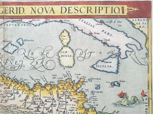 XVI ème - Afrique La Barbarie Rare Belle Carte par Ortelius 65x50 Editée en 1572 - Picture 5 of 6