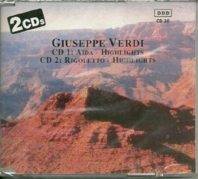 GIUSEPPE VERDI, 2 CDs, CD1:AIDA HIGHLIGHTS, CD2:RIGOLETTO HIGHLIGHTS - Music CD