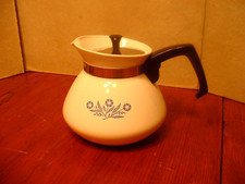 Vintage 1960's Blue Cornflower Corning Ware Coffee / Teapot Nice