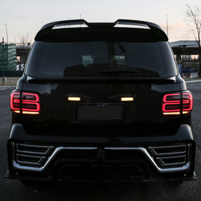 Smoked LED Tail Lights For 2017 - 2020 Nissan Armada - Patrol Start Up Animation