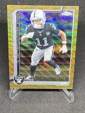Tre Tucker 2025 Topps Chrome Football #175 Gold Wave Refractor /50 Raiders