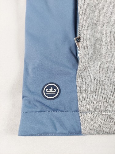 Peter Millar Vest Mens Small Blue Gray Cambridge Hybrid Full Zip Crown Crafted - Picture 8 of 15