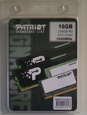Patriot Signature Line DDR3 UDIMM 16GB (2x8GB) 1600MHz PC3-12800