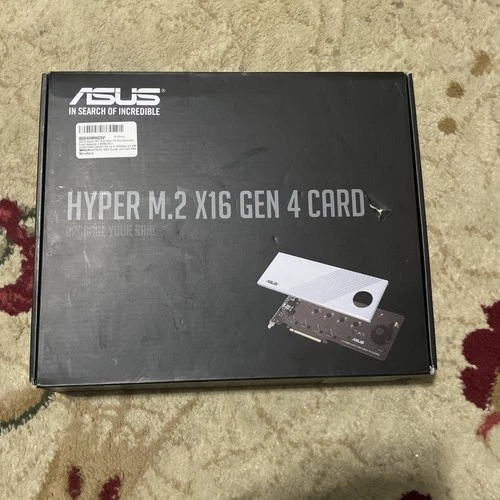 Asus Hyper M.2 x16 Gen 4 Card, 90MC08A0-M0AAY0(Please Read Description)