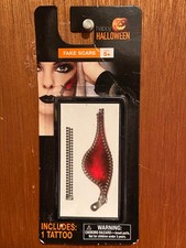 1 Halloween Fake Scar Zipper Tattoo NEW p2