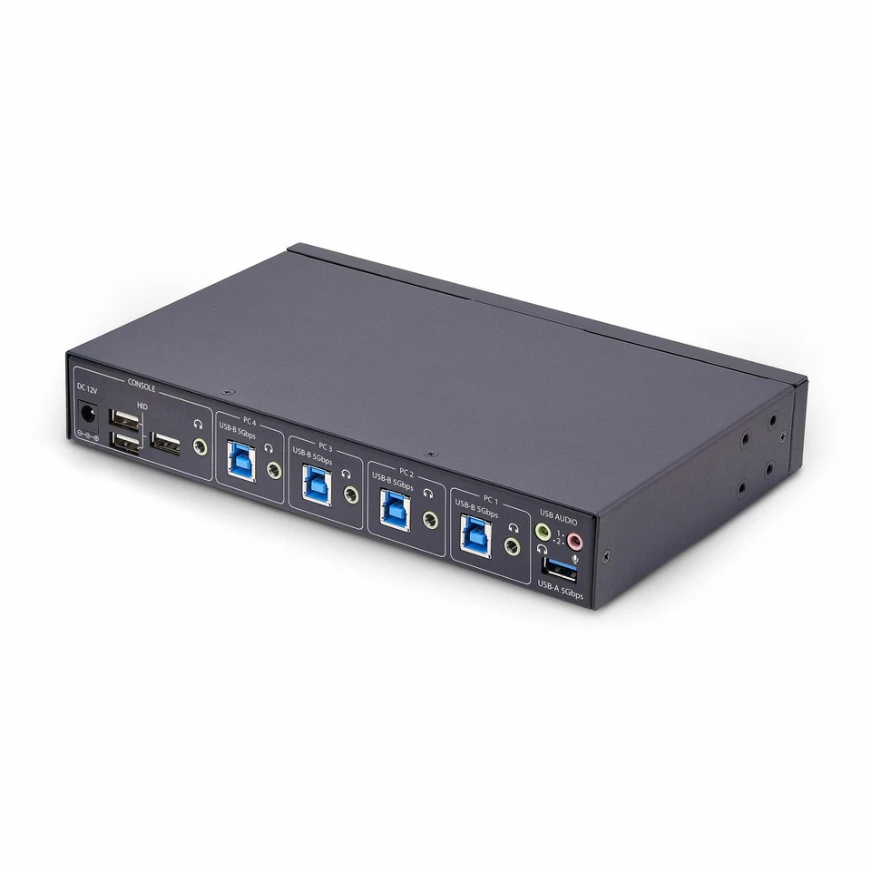 StarTech.com Switch KM a 4 porte con commutazione del mouse, switcher USB per ta - Immagine 2 di 4