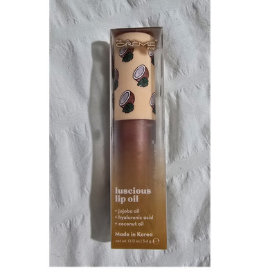 The Crème Shop Luscious Lip Oil Coconut Jelly Shine Jojoba + Hyaluronic 0.12 oz