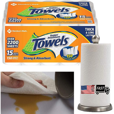 Member's Mark Super Premium Paper Towels (15 rolls, 150 sheets per roll)