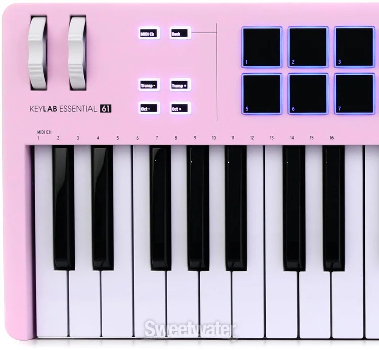 Arturia KeyLab Essential mk3 61-key Keyboard Controller - Rose Quartz