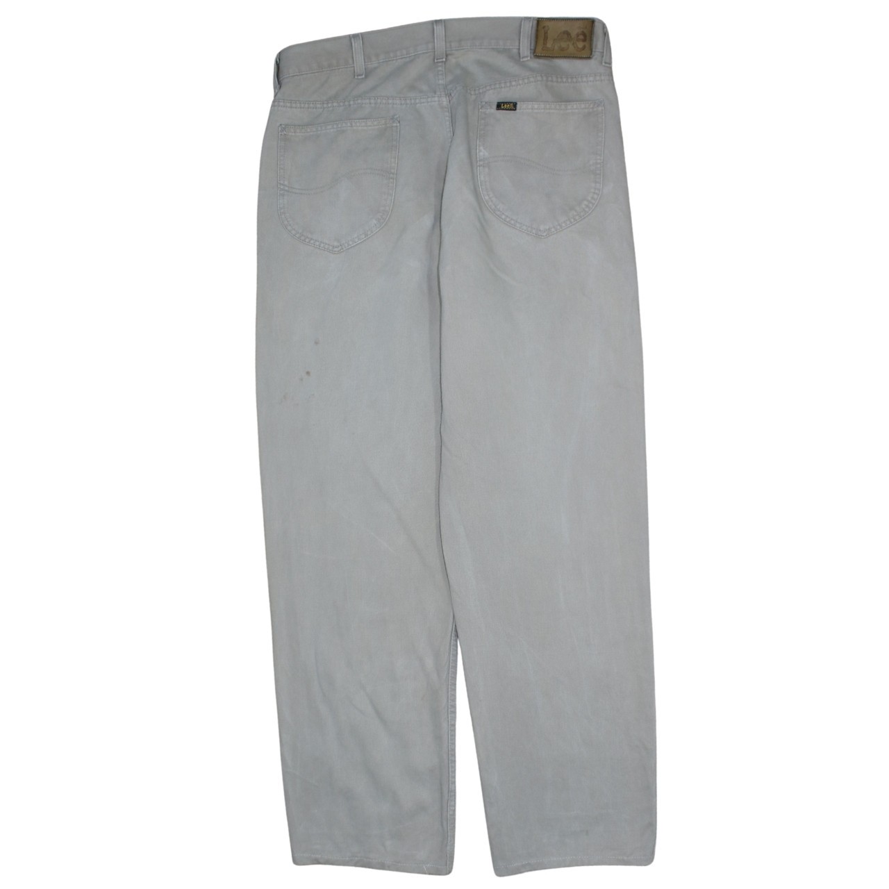 Lee Mens Trousers Beige Denim Straight Leg 5 Pocket Zip Fly Relaxed Fit Chino XL