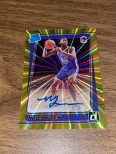 2021-22 Donruss Moses Moody Rated Rookie Gold Lazer Auto /10 RC #’d 10/10
