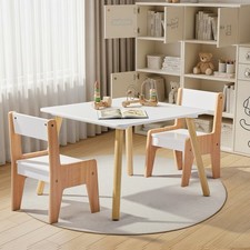 Kids Desk and Chair Set,Wooden Children Study Table and Chair Writing Table Set