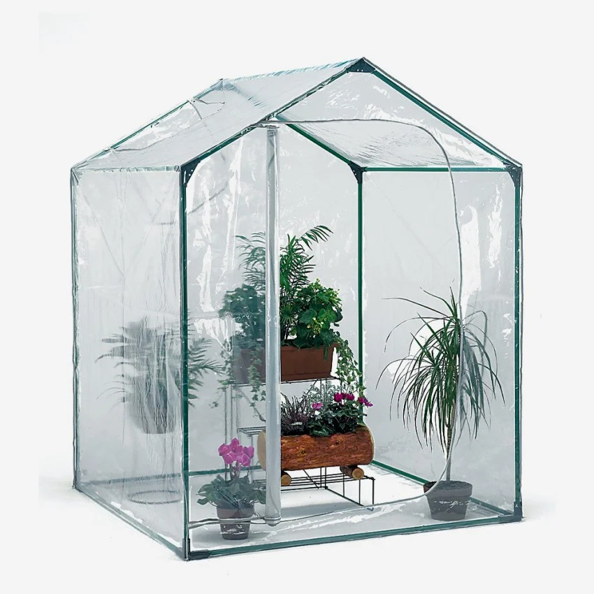 Serre pour plantes et fleurs Mimosa M sur votre terrasse fleurie