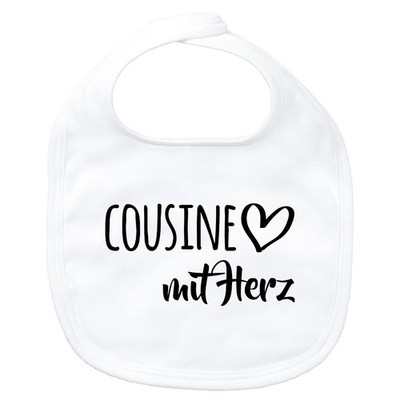 Baby Lätzchen Cousine mit Herz Geschenkidee Cousine Geschenk Präsent Mitbringsel