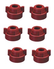 Pack of 6 - Quick TeeJet Red Nylon Cap For TJ60, AI, SJ3, DGTJ & More Style Tips