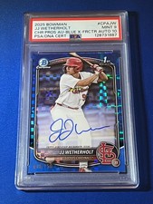 2025 Bowman Chrome JJ Wetherholt #CPA-JW Blue X-fractor AUTO /150 PSA 9/10 MINT