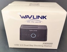 New WAVLINK Hard Drive Docking Station USB 3.0 Dual Bay For 2.5" 3.5" HDD SSD