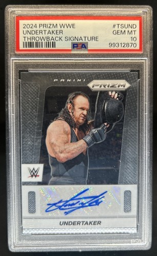 2024 Panini Prizm WWE Undertaker Throwback Signatures Auto #TS-UND PSA 10