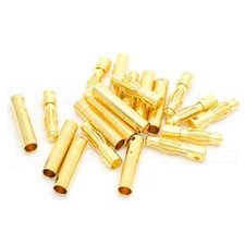 20pcs 4mm Bullet Connectors Male and Female Plugs (10x Male / 10x Female)