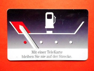 Telefonkarte Telekom ,Mit einer TeleKarte bleiben Sie nie auf der Strecke' Tank