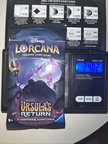 Heavy 24.02g Lorcana Sealed Ursula's Return Booster Pack