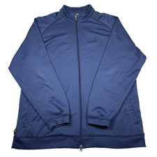 VINTAGE AIR JORDAN 2005 JUMPMAN TRACK JACKET ATHLETIC WARM UP NAVY BLUE SIZE XL