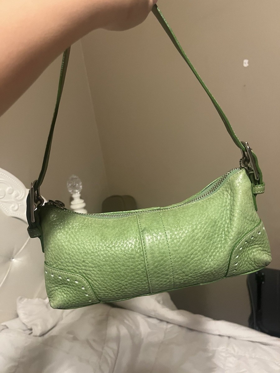 Coach Vintage Green Leather Baguette Bag Y2K Era | eBay