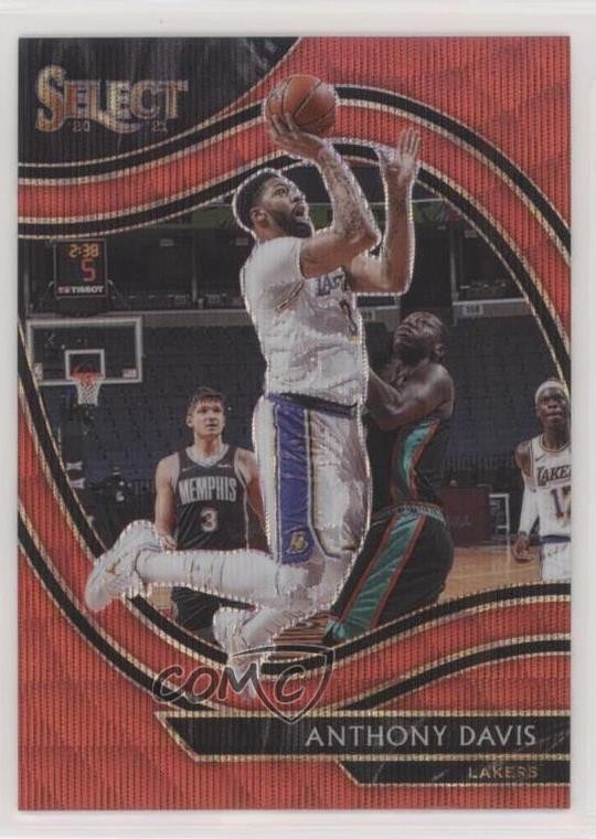 2020-21 Panini Select Courtside Red Wave Prizm Anthony Davis #228 09h5