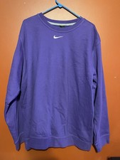 New Nike Center Swoosh Purple Sweatshirt XXL Embroidered Crew NWT Prince