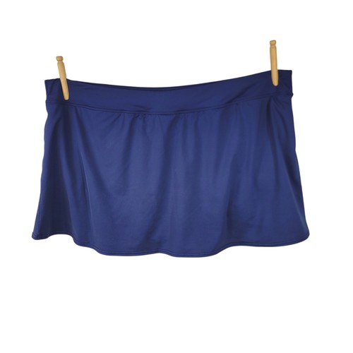 Falda de natación Lands' End azul marino para mujer talla grande 24W 24 forrada azul marino - Imagen 4 de 5