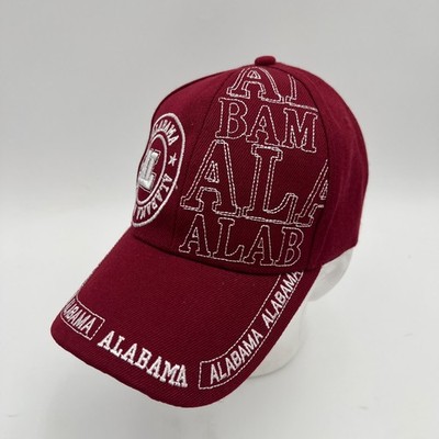 Alabama Crimson Tide Hat Cap Script Logo Red Strapback NCAA Football Bama